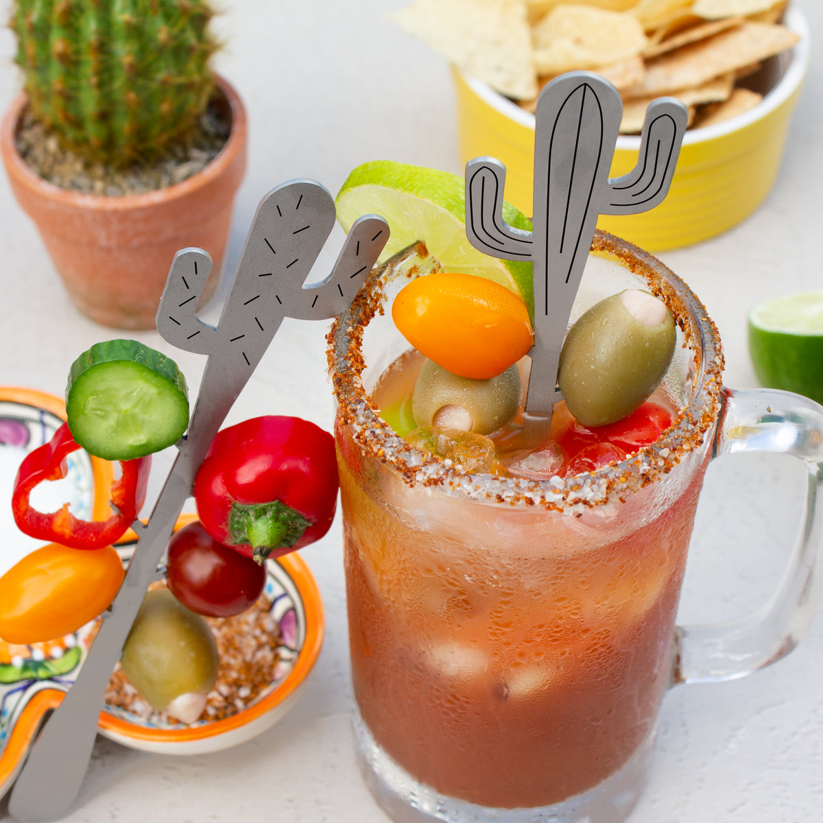 Bloody Mary Cactus Cocktail Picks - Gourmet Cocktail Pick Set