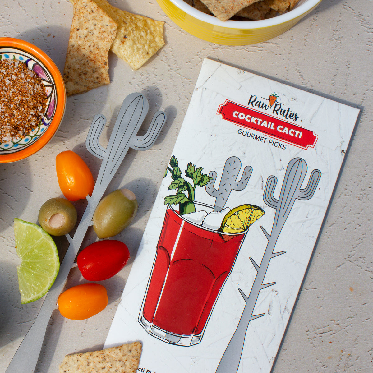 Bloody Mary Cactus Cocktail Picks - Gourmet Cocktail Pick Set