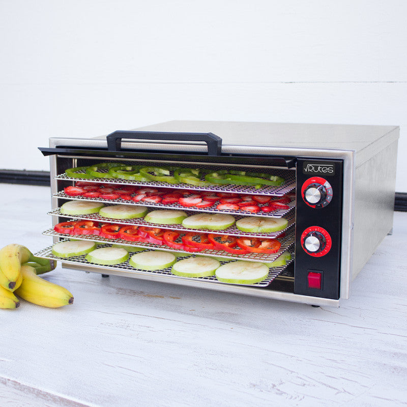 Raw Rutes - Square Rutes 5 Tray Stainless Steel Dehydrator - Eating RED Edition