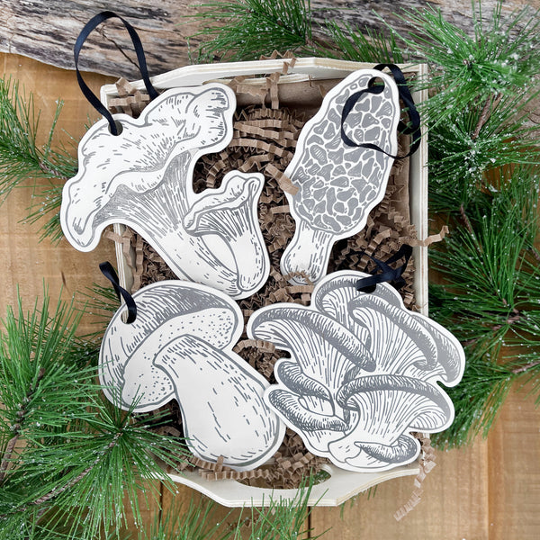 Mushroom Ornaments - Woodland Decor - Raw Rutes