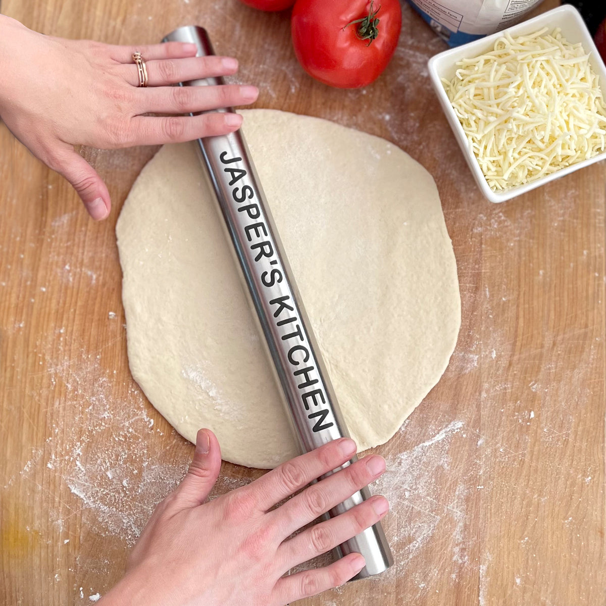 Pizza Rolling Pin - Pasta Rolling Pin - Personalize