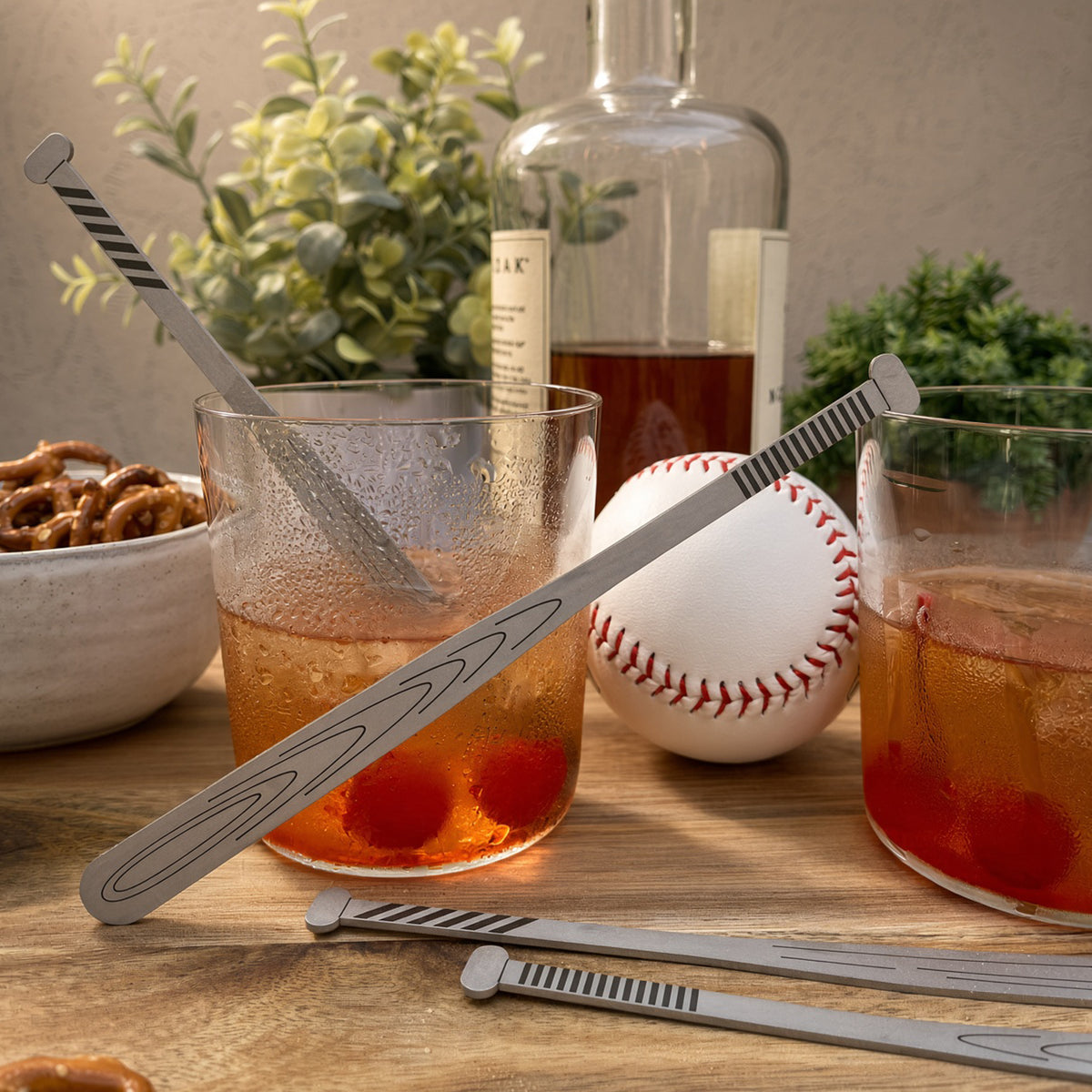 Baseball Drink Stirrers | Baseball Gifts | Set of 4