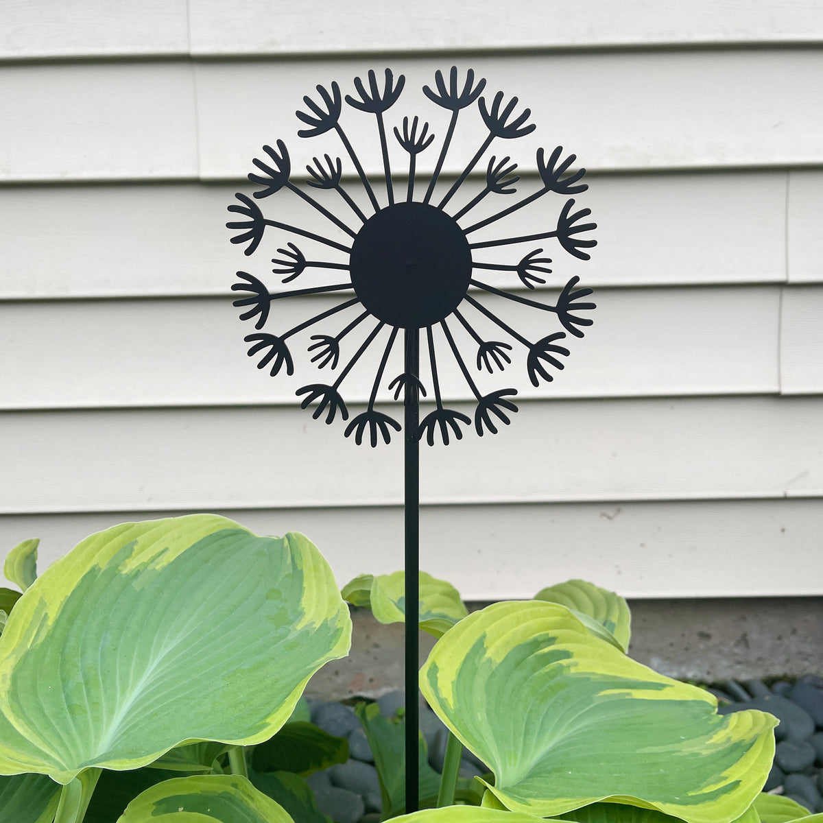 Dandelion Garden Flower Stakes - Metal Garden Decor