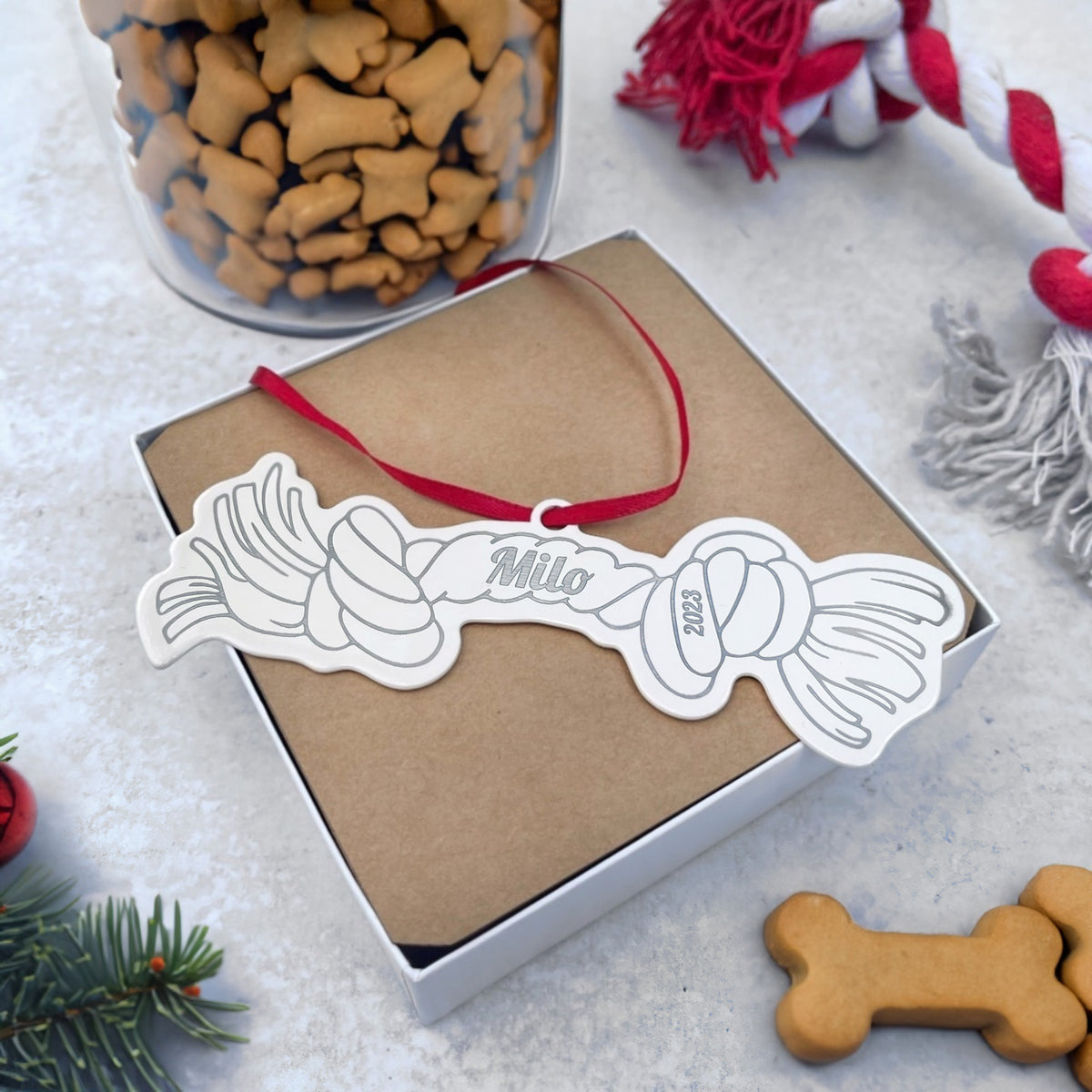 Custom Dog Ornaments - Rope Toy Design