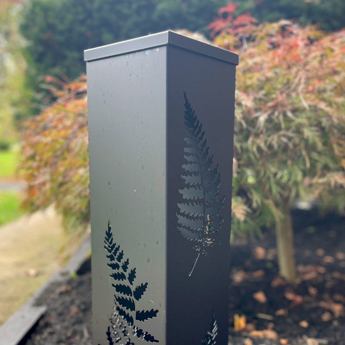 Metal Garden Planters - Fern Garden Planters with Solar Lights