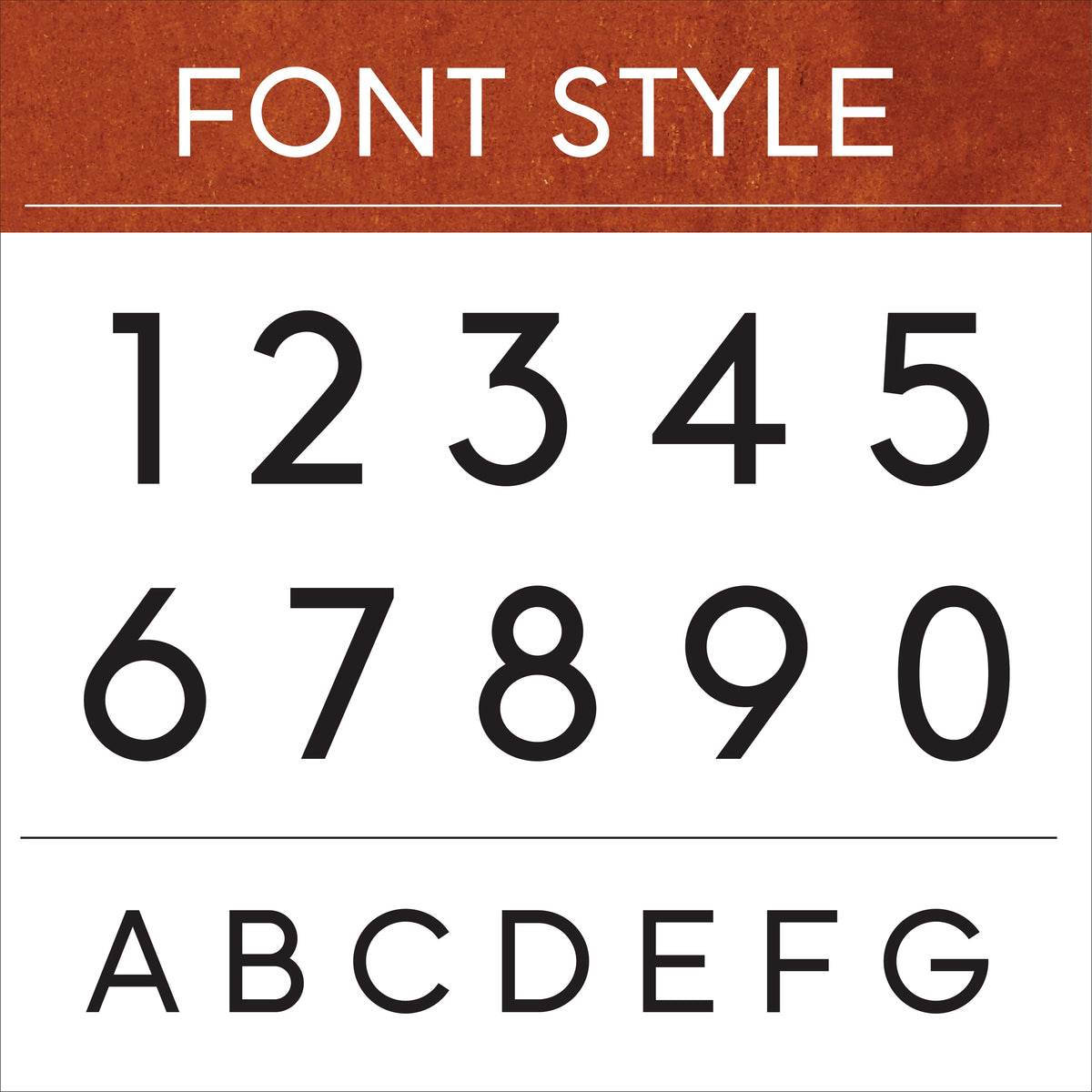 Rusty Staked Vertical Sign with Magnet Numbers