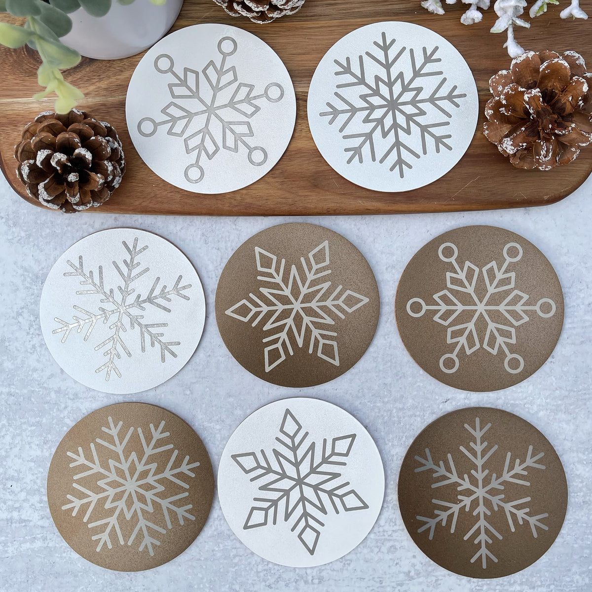 Snowflake Coasters