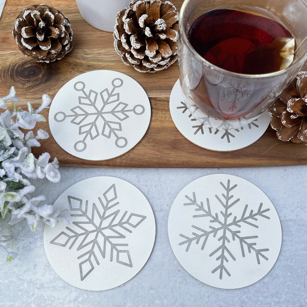 Snowflake Coasters