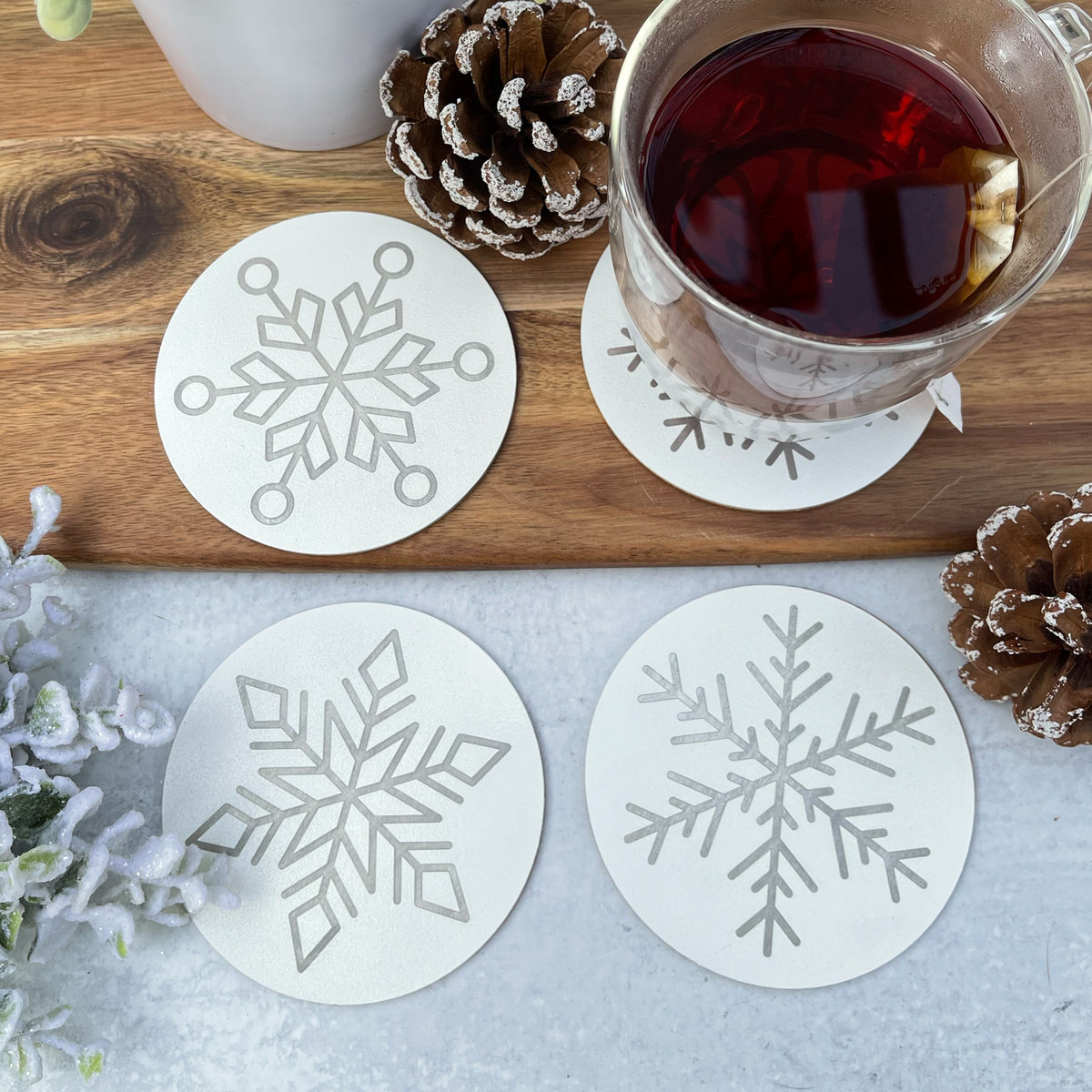 Snowflake Coasters