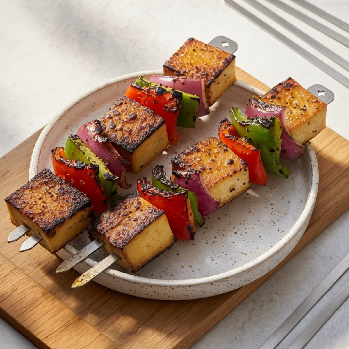 Mini Tofu Grilling Skewers