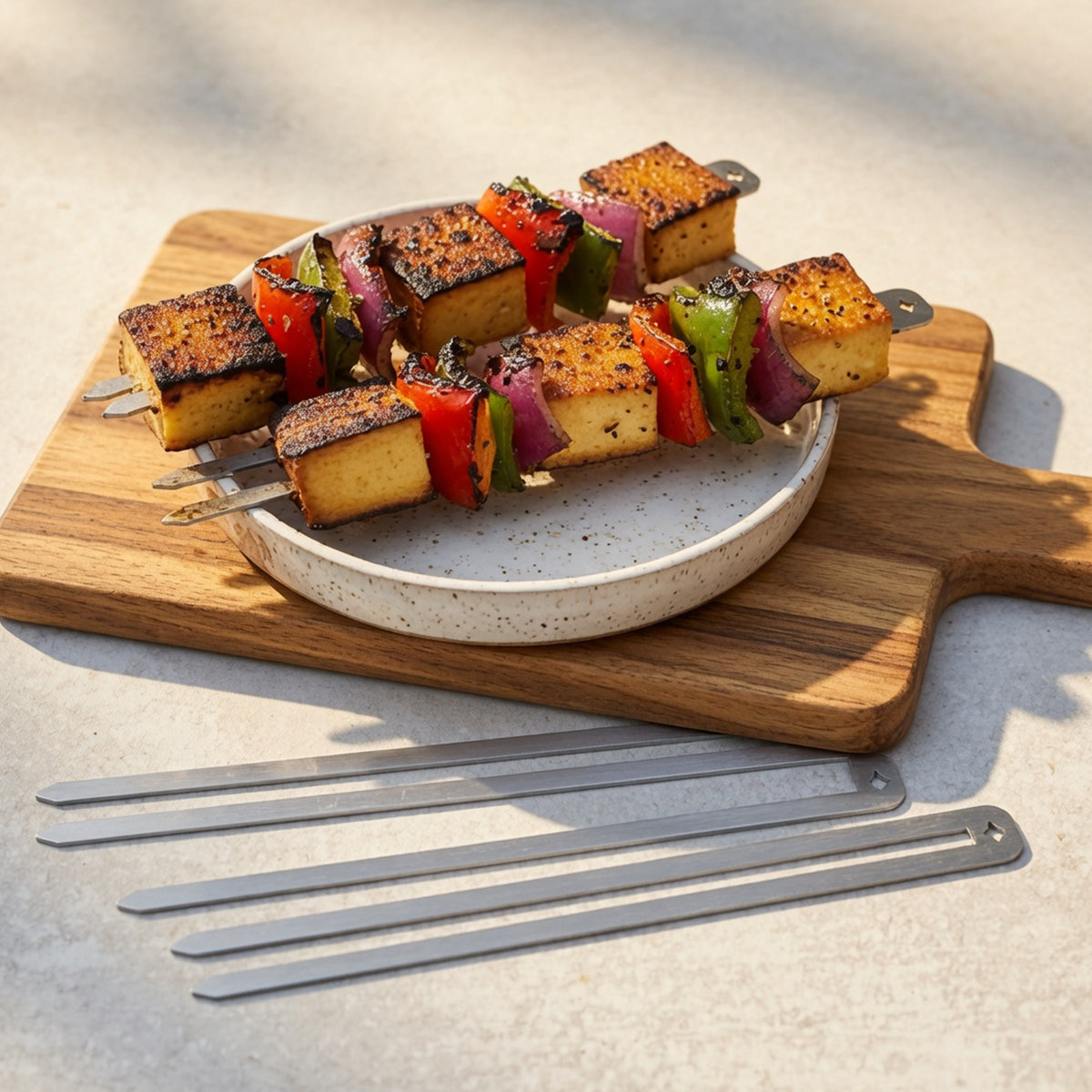 Mini Tofu Grilling Skewers