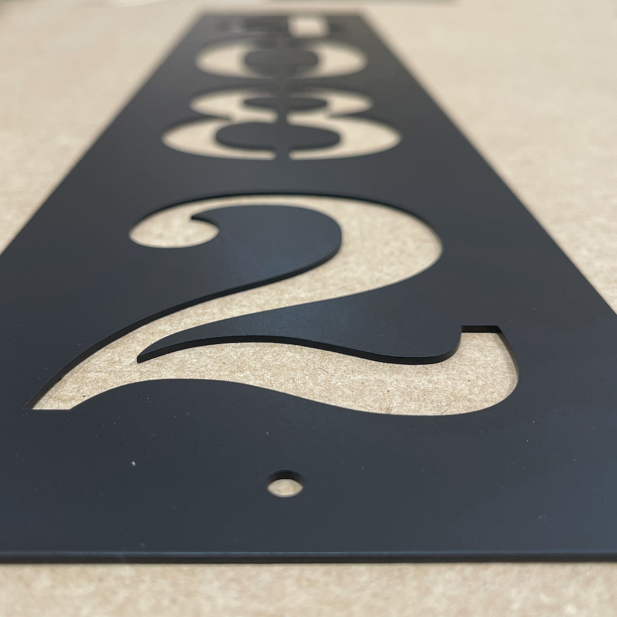 Modern Vertical Metal House Number Sign | Traditional