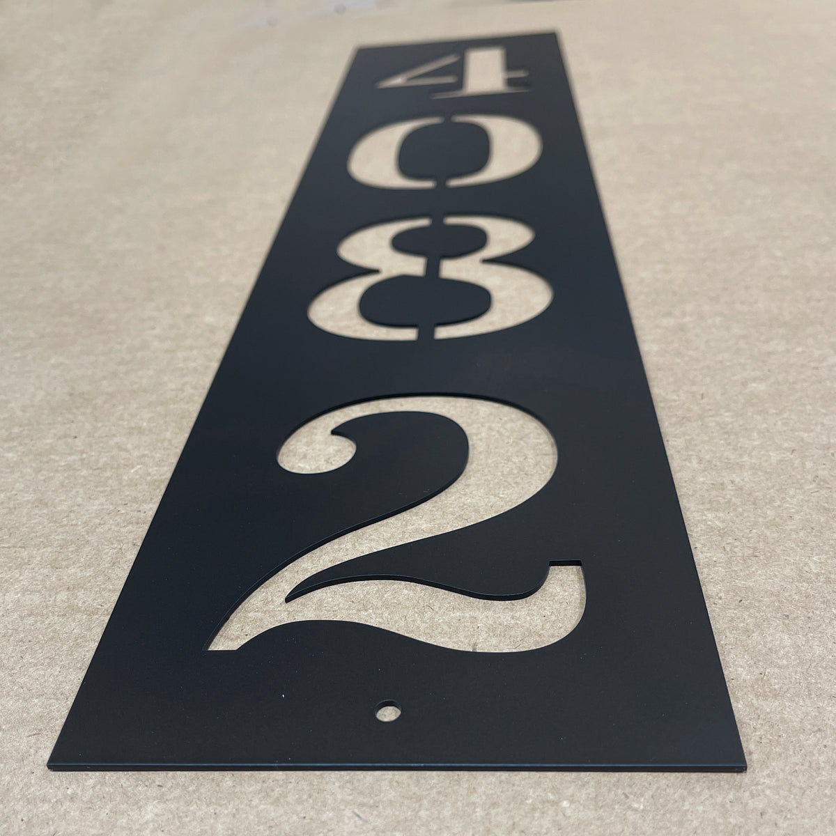 Modern Vertical Metal House Number Sign | Traditional