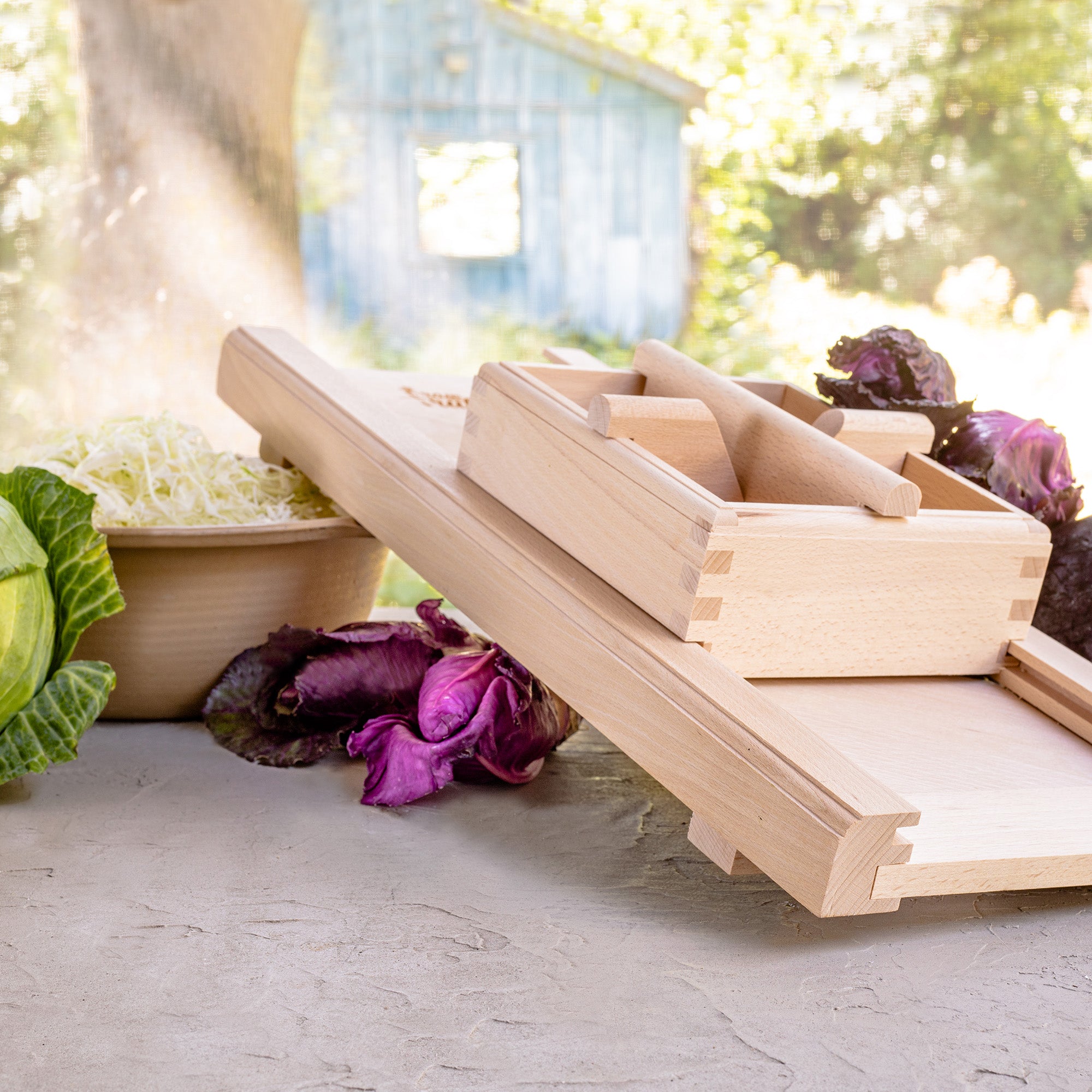 Wooden Cabbage Sauerkraut Vegetable Shredder Slicers - Made in Europe ...