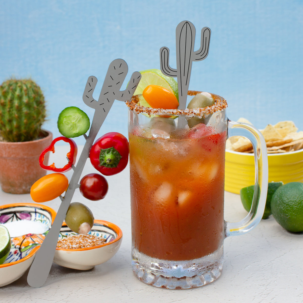 Bloody Mary Cactus Cocktail Picks - Gourmet Cocktail Pick Set
