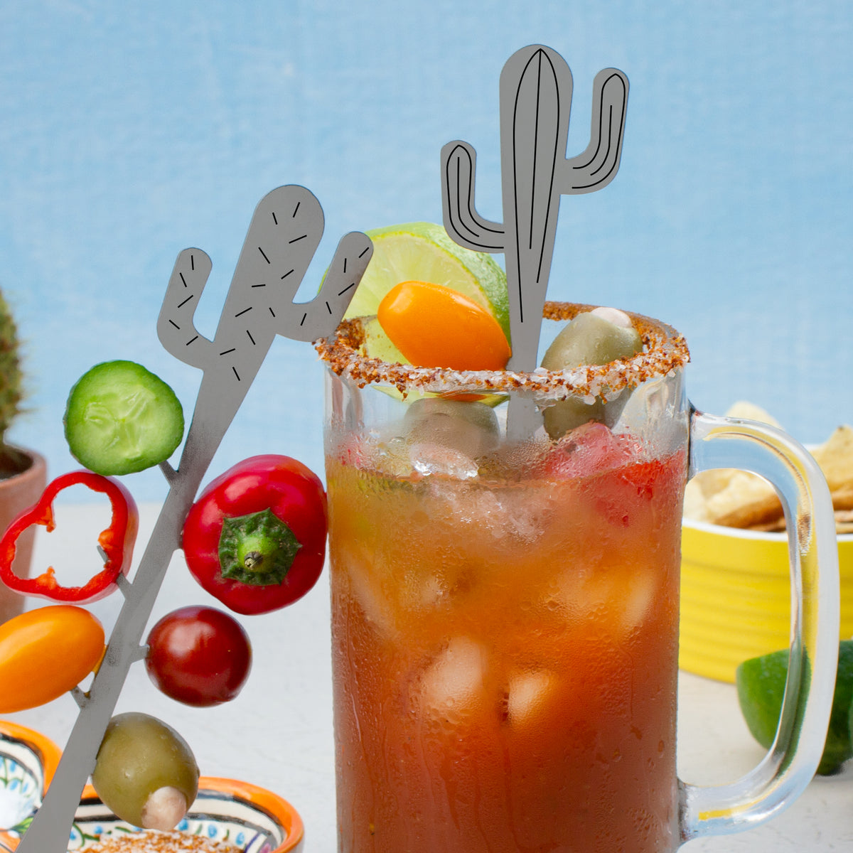 Bloody Mary Cactus Cocktail Picks - Gourmet Cocktail Pick Set