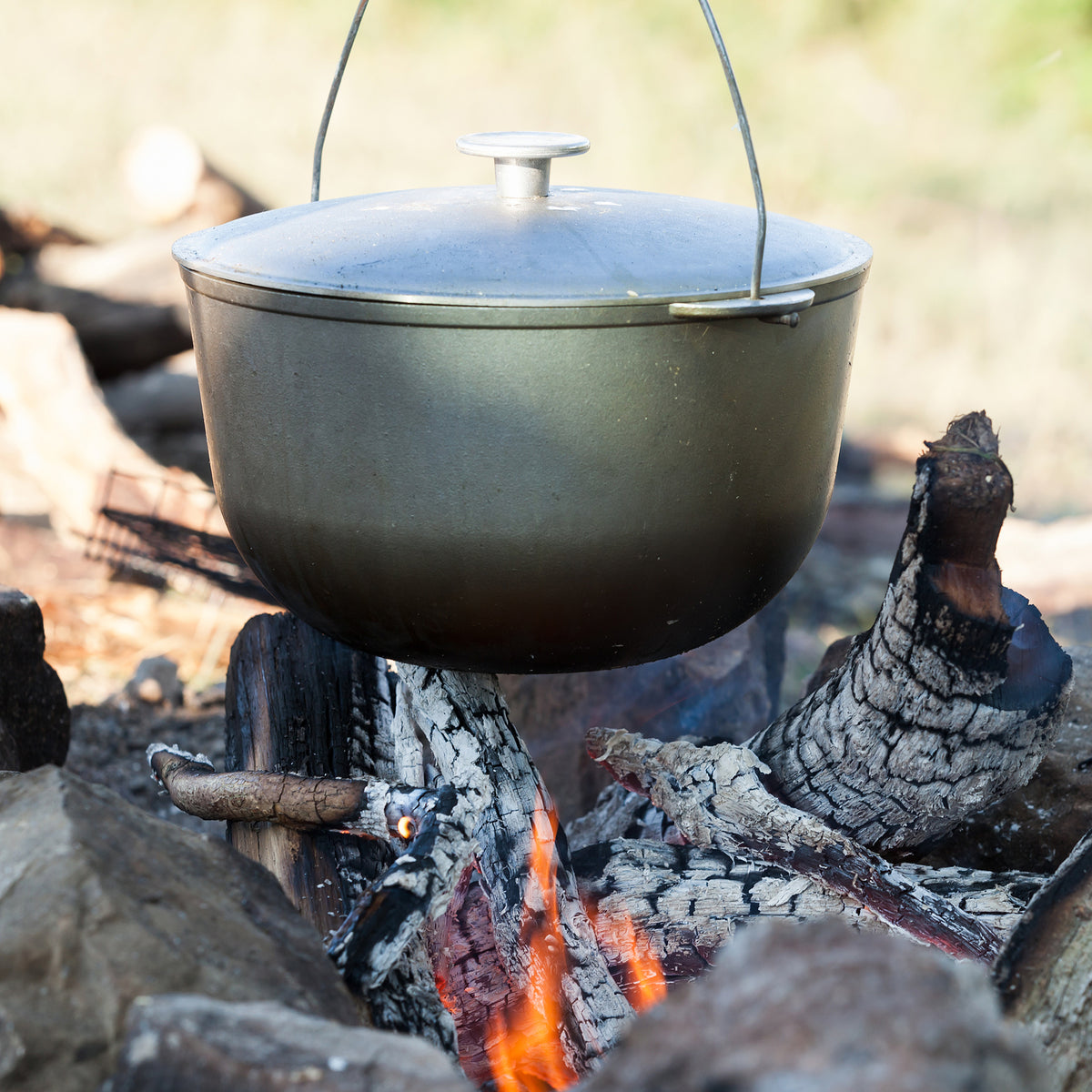 Camping Tripod Campfire Cooker Oven Dutch Tripod Grill Tripod Cooker Stand  USA