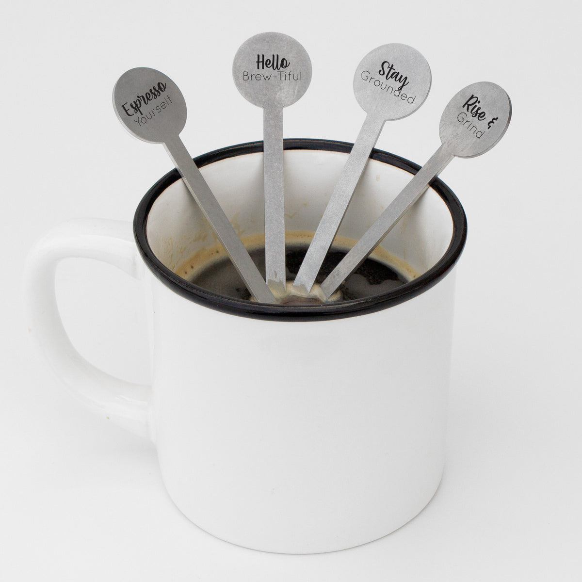 Coffee Pun Stirrers, Positive Coffee Stir Sticks