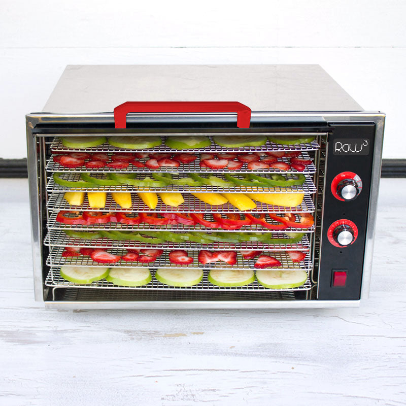 Raw Rutes - Raw Cubed 8 Tray Stainless Steel Dehydrator - Eating RED Edition