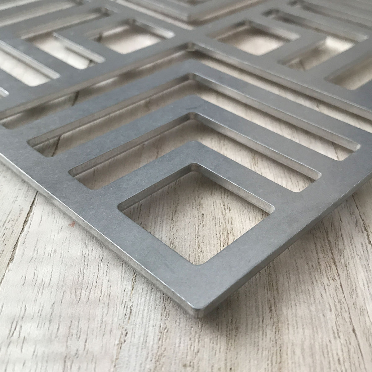 Geo Squares Trivet - Stainless Steel Geometric Trivet