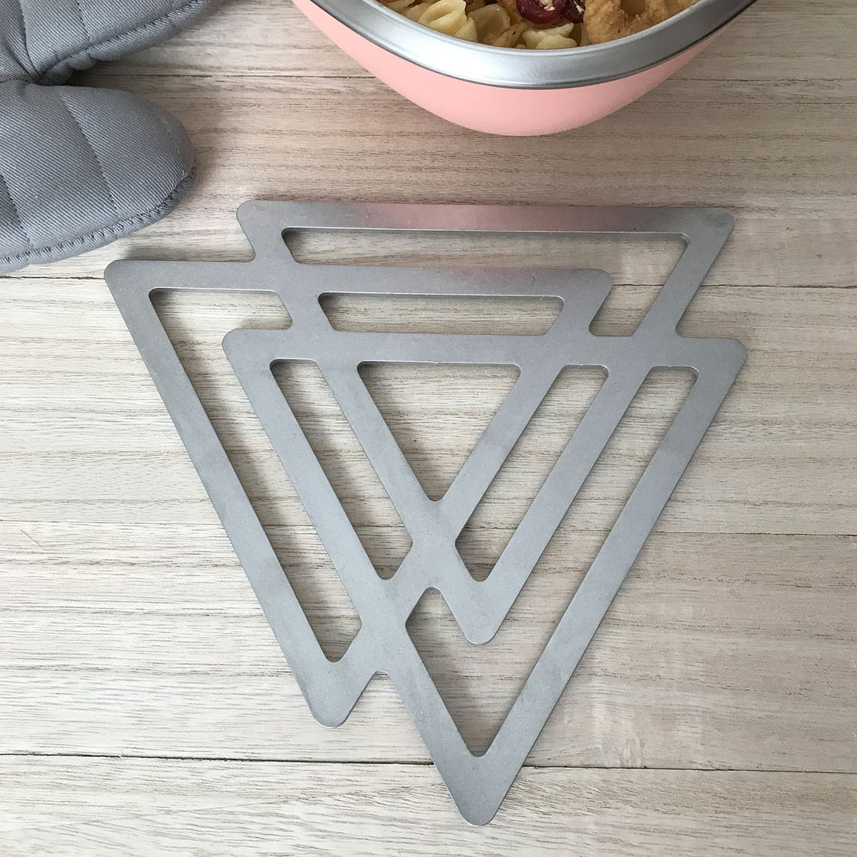 Geo Triangle Trivet - Stainless Steel Geometric Trivet