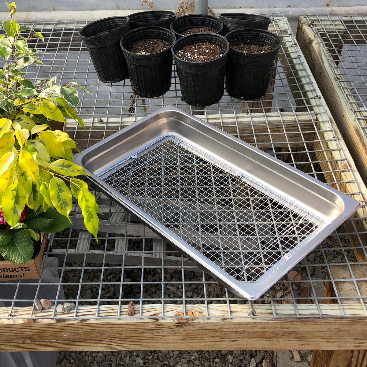 Stainless Garden Sifter - Compost, Dirt and Potting Soil