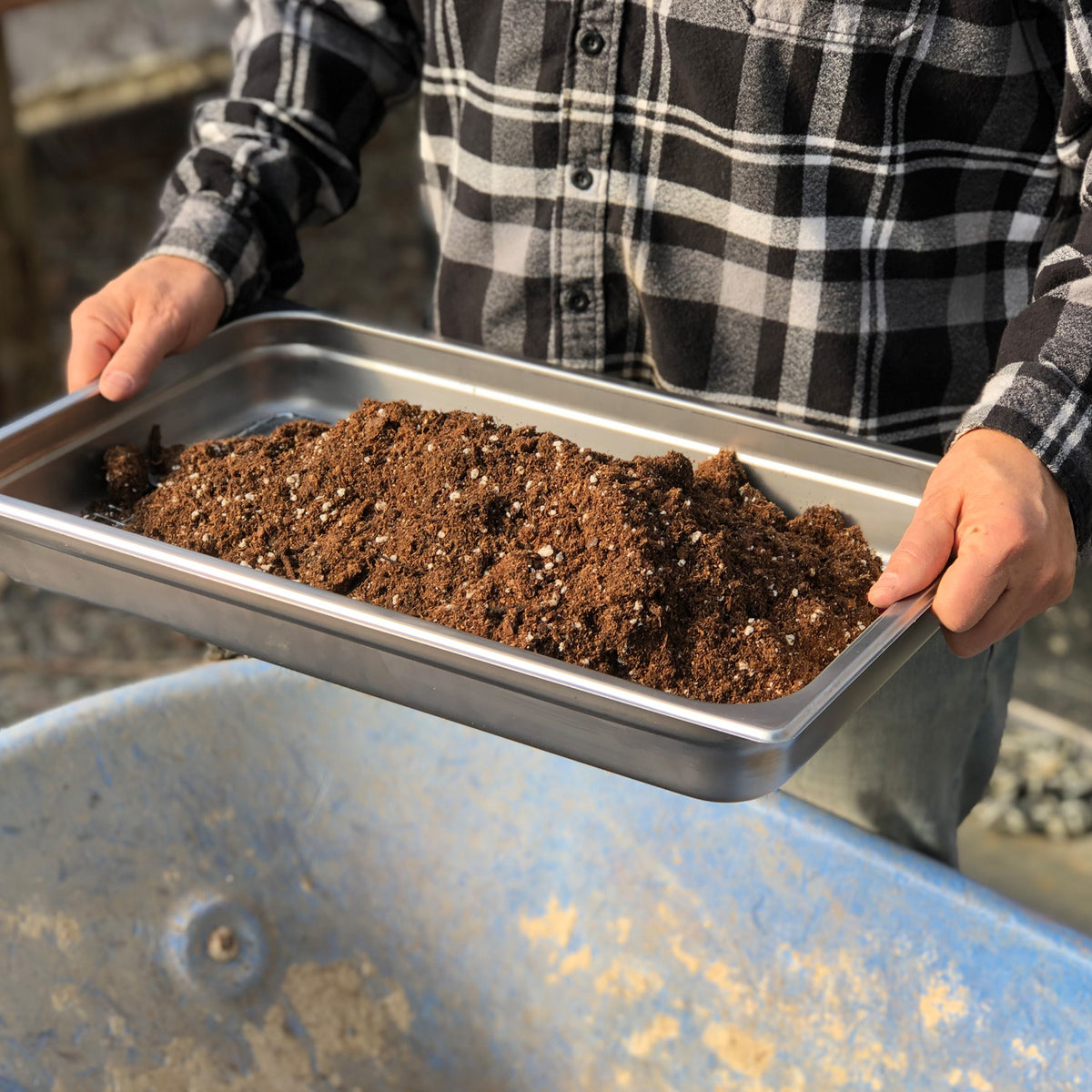Stainless Garden Sifter - Compost, Dirt and Potting Soil