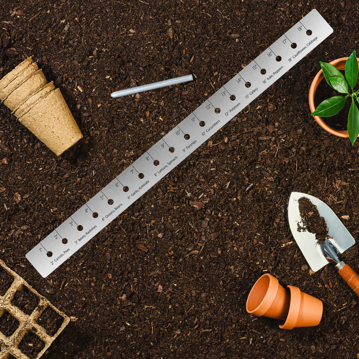 Garden Planting Ruler - Seed Spacer - Raw Rutes