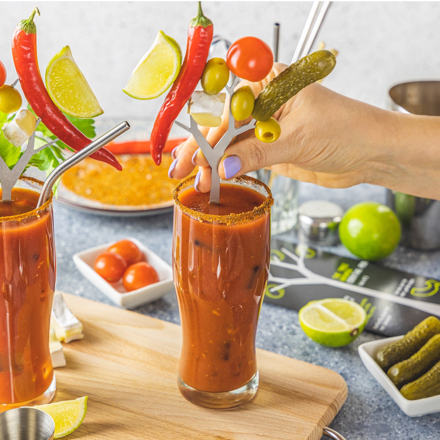 Tree Brunch - Stainless Cocktail Pick Branches for Epic Bloody Marys ...