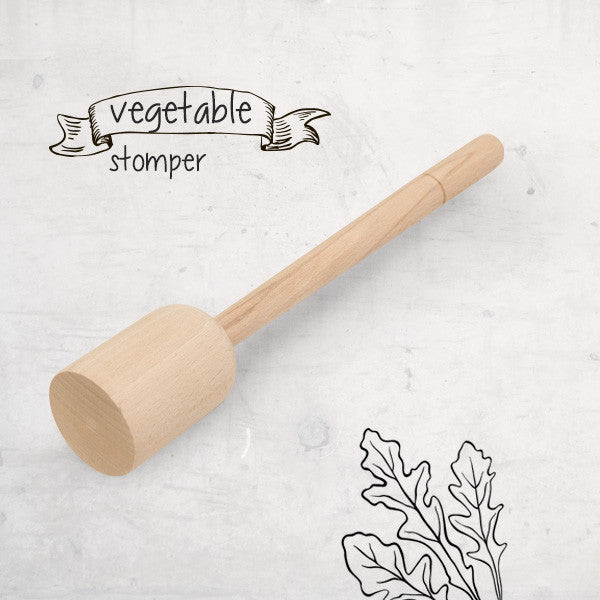 Wooden Vegetable Stomper-Tamper Packer-Pounder